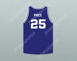 Anpassad Nay Name Mens Youth/Kids Mark Price 25 Enid High School Plainsman Navy Blue Basketball Jersey 1 Top Stitched S-6XL