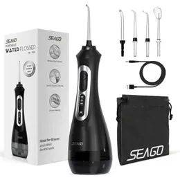 Seago Oral Dental Rurrigator المياه المحمولة Flosser USB قابلة للشحن 3 أوضاع DIY MODE IPX7 ماء لتنظيف الأسنان SG833 240429