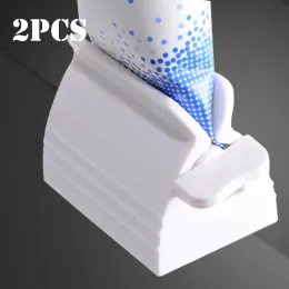 세트 1/2pcs 다기능 치약 튜브 스퀴저 수동 압착기 치약 쉬운 휴대용 플라스틱 디스펜서 욕실 액세서리