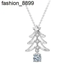 Kedjor XMZ037 LEFEI Fashion Luxury Classic Moissanite Fine Design Christmas Tree Necklace For Charm Women 925 Silver Party Jewelry Gift