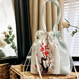 Yun Zhiqi Chinese Style Antique Handbag Hanfu Cross-body Bag Cheongsam Bag Ink Painting Literary Bag Glitter Cloth Bag