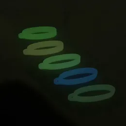 40mm Silicone Lanyard Band Luminous Glow in the Dark Silicon Necklace O Ring Clips String Neck Rope Chain Strap Mix colors