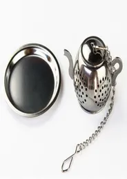 MINI Cute Stainless Steel Tea Infuser Pendant Design Home Office Tea Strainer Gift Teapot Type Creative Tea Accessories 50pcs5855153