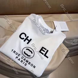 デザイナーレディースチャンネルTシャツティーサマーカジュアルルーズファッション100％コットンブランドレターグラフィックプリントカップル衣類短袖