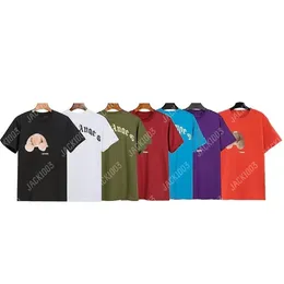 Palm pa harajuku 24ss molla rotta per lettere orso decapitato con lettere logo maglietta sciolta hip hop hip hop unisex a manica corta tees angeli 667 zjr