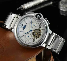 New product mens fashion automatic mechanical steel band diamond inlaid watch hollowed out 111