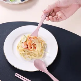 Dinnerware Sets Tableware Set Wheat Spoon Chopsticks Fork Children Portable Safety Multi-functional 3-piece