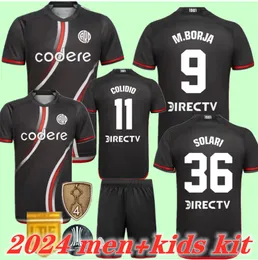 New River Plate Third Soccer Jersey Black 24 25 Black M Borja Lanzini Colidio Solari 2024 2025 Adult Kids Kit Football Shirts Fans Player Version
