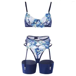 Bras define o bordado feminino lingerie define tule transpare-through backlel slimming sem costas roupas íntimas incríveis