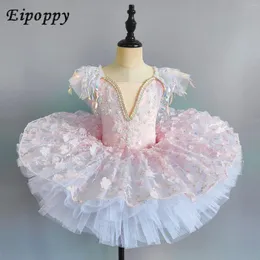 Abbigliamento da ballo da ballo da ballo per bambini Girls Girls Soft Veil Tulle Tutu Skirt Show Assumenti abiti da performance