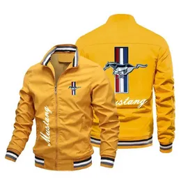 Ford Mustang Emblem Jacket: Mens Spring & Autumn Fashion
