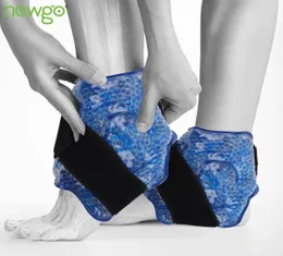 Pacchetto di ghiaccio della caviglia riutilizzabile per perle gel flessibili per terapia fredda.