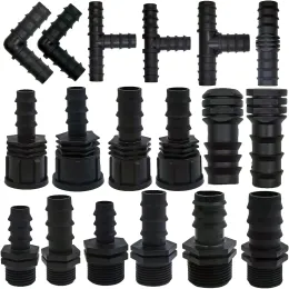 Kitler 1/2 "3/4" Erkek dişi diş konnektörü - Barb 16mm 20mm 25mm Pe Hortum Adaptör Tee Dirsek Bahçesi Sulama Damla Sulama Sistemi