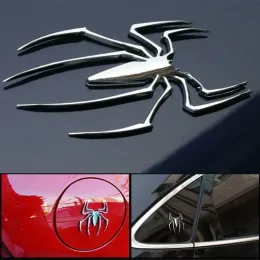 Universal Chrome Metal Spider Emblem 3D Car Sticker Gold Silver Decal for Trucks and Cars ZZ