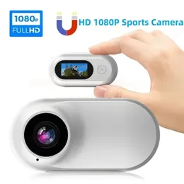 Action Anti Scanging Mini Kamera 1080p HD Kafa Montajlı Manyetik Başparmak Kamera Açık havada DV Sport Video Kaydedici Bisiklet Kask Cam 240418