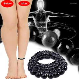 Strand 6-14mm Obsidian Slimming Armband Buddhist Yoga Energy Blessing Prayer Healing Blackstone Beads Anti Angst Viktförlust smycken