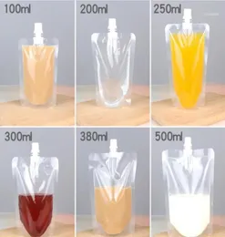 100pcs 100ml500ml Stand Up Packaging Sachs Drink Spout Storage Pouch para bebidas bebidas suco líquido leite café111878734