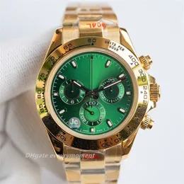 TW super edizione orologi da uomo orologio meccanico automatico 116518 ETA7750 Movimento 904L Dubai Luminio Luminoso Sapphire Bracciale in acciaio inossidabile Timer orologio da polso