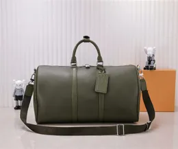 Erkekler Duffle Bag Moda Seyahat Çantası Deri Bagaj Çantaları Erkek Tapı Omuz Kayışı Tren Kılıfları ile Beyefendi Business Tote Seyahat Çantaları