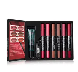 Make up set 6 bacio a prova di rossetto Affiliatore a matita combinazione cosmetica Labbro impermeabile Make Up1018256