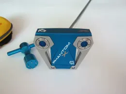 Клубы совершенно новые гольф -клубы Phantom x6str Patter Blue Phantom X6str Golf Putter 33/34/35 -дюймовый стальной вал с крышкой головки