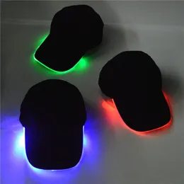 Top Caps Luminous şapka Led Işık Işık Erkekler Açık Hava Kadınlar Gecesi Bisikletle Bisikletle Koşan Şapka UNISEX Parlayan Şapka Şapka Şapka Performans Şapkası