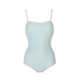 2020 New One-piece Swimsuit Women Japan and South Korea New Simple Pure Color Swimwear Bikini