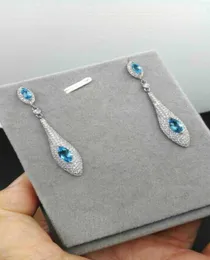 Stud Natural Topaz Stone Drop Earrings 925 Silver Natural Gemstone arring Women Women Selegant for Party 2210229825488