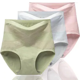 Panties femininas Briefas de mulheres ultra-macias de cintura alta para levantar o quadril de cueca confortável com design elástico sem costura