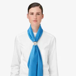 Шевальская подкова шелковая шарф -шарф -кольцо Бруш Бруш 90 см шали платки держатель кнопки элегантный