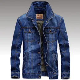 Mens Spring Fashion Denim Jacket Military Jeans Jacket Top Quality Brand Male Winter Bomber Outwear Coats Plus Size 4XL 240415