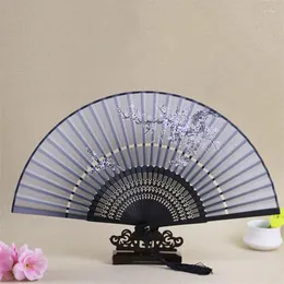 Dekorative Figuren 1PC Chinesische japanische Vintage Seidenklapper Fan Retro klassische Tanzhand Home Dekoration Ornamente Kunsthandwerk Geschenk