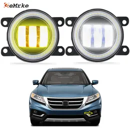 Eemrke LED FOG Lights Assembly 30W/ 40W para Honda Crosstour TF1 2013 2014 2015 com lente clara Angel Eyes Drl Car PTF Durnam Light Light 12V Fog Lamp