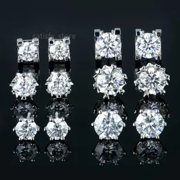 2024 Großhandel Bulk Women Mode Schmuck kleine süße 925 Silber Labor Grown Gemstone Moissanite Mossanit Diamond Hengst Ohrring Set