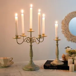 Candles Nordic Style Metal Candle Holder Candlestick Centerpieces Road Lead Candelabra Centerpieces Wedding Christmas Decor Love Gift