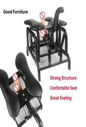 Nyaste sex gungstol metallram kan ladda 200 kg 1520 cm teleskopisk avstånd sexmaskin stol möbler för par7164923