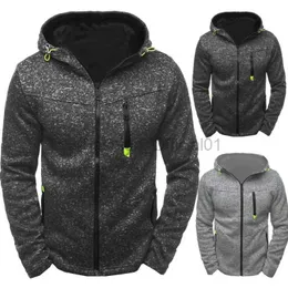 Herrtröjor tröjor herr hoodie med sidospelfickor tunna ull fast färg tracksuit casual röda utomhus huva träning långa sles d240429