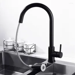 Кухонные смесители 304 SS Mixer Tap Одиночная ручка вытянуть кран