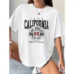 2024 Summer Women Fashion Bawełna Tshirt Kobieta Kalifornijska Tops Tees Girl