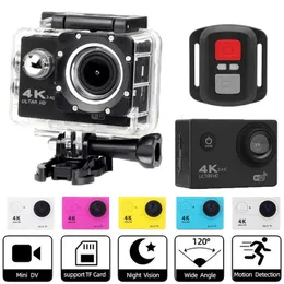 Mini Action Camera Ultra HD 4K / 60FPS WiFi 2.0 170D Subwater Waterproof Cast Cast Video Registrazione telecamere Cam Go Go Sports Pro 240418