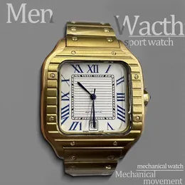 Gold Wrist Watches Classic Luxury Watch 40mm Men Watch Box Silver WatchStrap Strap