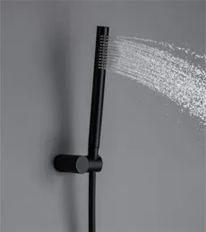 Bagnolux Copper Matter Black Round Handheld Shower Head PVC Hose Connector Adjustable Wall Holder Bathroom Accessorries 2009255992958