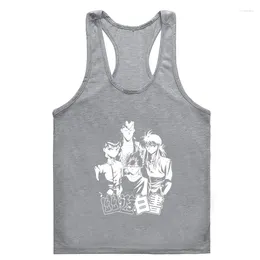 Herren Tanktops Herren Manga yu Hakusho Gymnastik Kleidung Männer ärmellose Baumwolle Yusuke Urameshi Anime Kazu Kazu