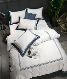 5Star el Luxo White 100 Egyptian Algoding Beddings conjuntos