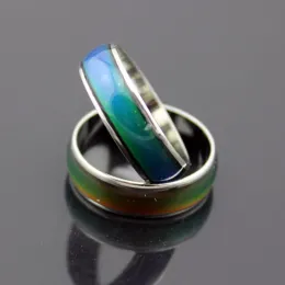 Band Rings New Uni 6Mm Wide Simple Fashion Mood Sense Warm Color Changing Ring Drop Delivery Jewelry Otea6