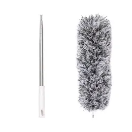 9ft/280cm Adjustable Telescopic Bending Feather Duster Brush Cobweb Duster Car Interior Vent Detailing Dust Removal Household Dusting Cleaning Brushes HY0384