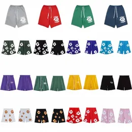 Дизайнерские мужские шорты Hip Hop Persity Foam Dut Kapok Sports Shorts Flame Print Новые свободные мужчины и женские короткие S-размер S-XL 001 L6QD#