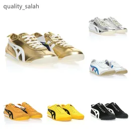 Top 2024 Tiger México 66 Homens Mulheres Sapatos Casuais Designer Runner Tênis Black Branco Amarelo Amarelo Puro Prata Man Trainadores LOAFER SPORTS TIMES 36-44