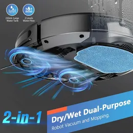 Smart Robot Vacuum Cleaner e MOP Combo com aplicativo wifi, compatibilidade com Alexa, limpeza programada, tanque de água, lata de lixo, autoconfiança - solução de limpeza final