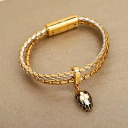 SFE SNAKESKL ROPE Bracelet Womens Luxury Jewelry Temperament All-Match Style Day Day Presente 240419